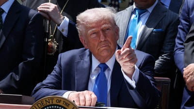US President Donald Trump stated that countries purchasing oil, petrochemicals from Iran would face secondary sanctions. (REUTERS)