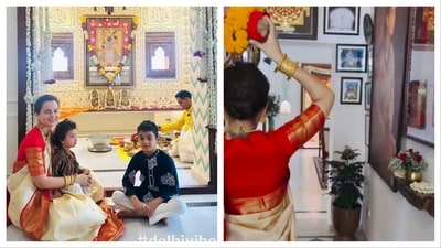 The century-old house allotted to Kangana underwent meticulous restoration, with intricate details being carefully worked out to preserve its heritage charm. The century-old house allotted to Kangana underwent meticulous restoration, with intricate details being carefully worked out to preserve its heritage charm.