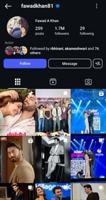 Fawad's Insta handle. Fawad's Insta handle.