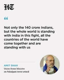 Union home minister Amit Shah on Pahalgam terror attack Union home minister Amit Shah on Pahalgam terror attack