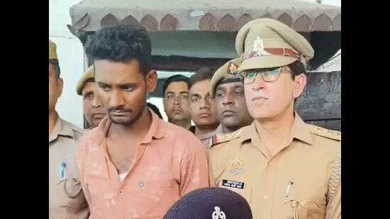 The accused,30-year-old Chandrakesh, in GRP custody