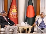 National Independent Investigation Commission head ALM Fazlur Rahman with Chief Adviser of Bangladesh's interim government Muhammad Yunus.