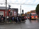 People evacuate the coastline in Chile, following a tsunami preventive advisory generated by local authorities, after an earthquake sparked a tsunami threat on the Pacific coast, in Punta Arenas, Chile, May 2, 2025. 