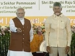 Prime Minister Narendra Modi on May 2 inaugurated and laid the foundation stone for projects worth <span class='webrupee'>₹</span>58,000 crore in Andhra Pradesh, including the revival of construction work on the greenfield capital city of Amaravati, Chief Minister N Chandrababu’s ‘dream project’. Prime Minister Narendra Modi on May 2 inaugurated and laid the foundation stone for projects worth <span class='webrupee'>₹</span>58,000 crore in Andhra Pradesh, including the revival of construction work on the greenfield capital city of Amaravati, Chief Minister N Chandrababu’s ‘dream project’.