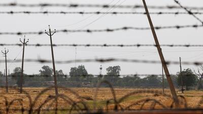 A Pakistan flag is seen on Pakistan Rangers' Post near the Attari-Wagah border crossing near Amritsar on April 26 (REUTERS FILE)