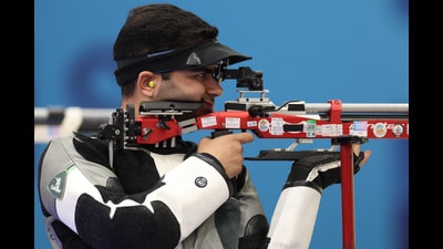 Arjun Babuta competed in 10m air rifle at the Paris Olympics. (Getty Images) Arjun Babuta competed in 10m air rifle at the Paris Olympics. (Getty Images)