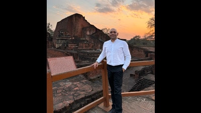 Author and diplomat Abhay K at Nalanda (Courtesy the publisher) Author and diplomat Abhay K at Nalanda (Courtesy the publisher)