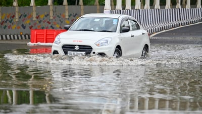 While the rain brought much needed relief from the ongoing heat spell, it led to waterlogging in several areas in the national capital. (RAJ K RAJ /HT) While the rain brought much needed relief from the ongoing heat spell, it led to waterlogging in several areas in the national capital. (RAJ K RAJ /HT)