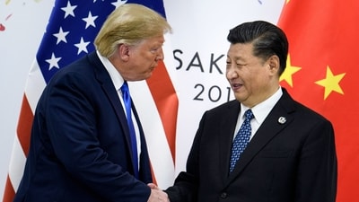 China's President Xi Jinping (R) shaking hands with US President Donald Trump before a bilateral meeting on the sidelines of the G20 Summit in Osaka (AFP) China's President Xi Jinping (R) shaking hands with US President Donald Trump before a bilateral meeting on the sidelines of the G20 Summit in Osaka (AFP)