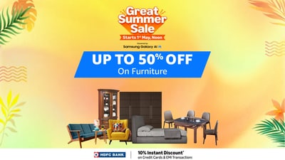 WFH goals are sorted with massive savings on office chairs and desks during the Amazon Sale 2025. It's time to upgrade smartly. WFH goals are sorted with massive savings on office chairs and desks during the Amazon Sale 2025. It's time to upgrade smartly.