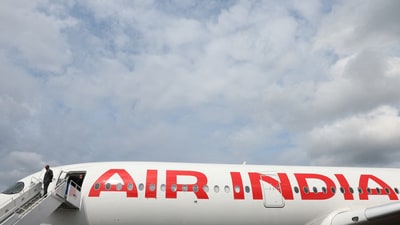 Branding for Air India is seen on an Airbus A350-900 at the Farnborough International Airshow, in Farnborough, Britain, July 24, 2024. (REUTERS FILE/ representative image )