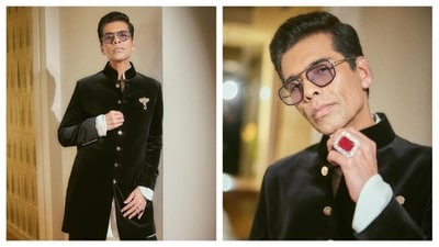 Would you dare to wear a ring as huge as Karan Johar's diamond showstopper? (Instagram/ Karan Johar) Would you dare to wear a ring as huge as Karan Johar's diamond showstopper? (Instagram/ Karan Johar)
