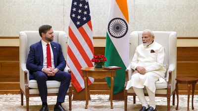 Prime Minister Narendra Modi and US Vice President JD Vance during delegation-level talks, in Delhi. (PTI) Prime Minister Narendra Modi and US Vice President JD Vance during delegation-level talks, in Delhi. (PTI)