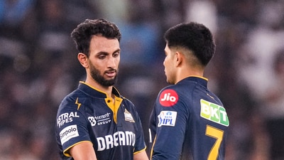 Prasidh Krishna was the standout bowler for GT and eventually the player of the match as well. He finished with figures of 2/19. (PTI) Prasidh Krishna was the standout bowler for GT and eventually the player of the match as well. He finished with figures of 2/19. (PTI)