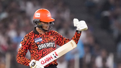 Abhishek Sharma played a good hand, scoring 74 in 41 balls but he had almost no support at the other end. It meant that his innings hardly ever threatened to make an impact in the chase. (PTI) Abhishek Sharma played a good hand, scoring 74 in 41 balls but he had almost no support at the other end. It meant that his innings hardly ever threatened to make an impact in the chase. (PTI)