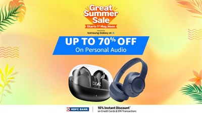 Level up your audio for less! Explore massive discounts on earphones and headphones during the Amazon Great Summer Sale.