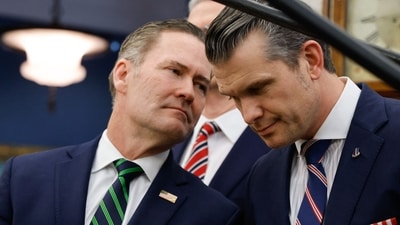 Former National Security Advisor Mike Waltz speaks with Defense Secretary Pete Hegseth (AFP) Former National Security Advisor Mike Waltz speaks with Defense Secretary Pete Hegseth (AFP)