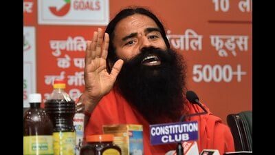 The development comes a day after Ramdev assured the HC that he would remove all offending portions of a new video targeting Rooh Afza when the court warned of initiating contempt action. (PTI) The development comes a day after Ramdev assured the HC that he would remove all offending portions of a new video targeting Rooh Afza when the court warned of initiating contempt action. (PTI)