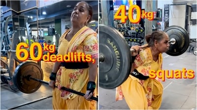 Roshni Devi, a 70-year-old with knee arthritis, inspires others by lifting weights daily. (Instagram/@storiesbyaradhana) Roshni Devi, a 70-year-old with knee arthritis, inspires others by lifting weights daily. (Instagram/@storiesbyaradhana)