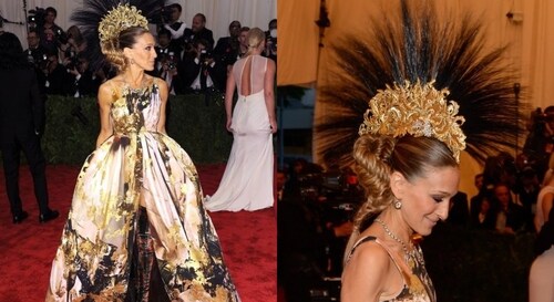 Sarah Jessica Parker in Giles Deacon at the Met Gala 2013 (Photos: X)