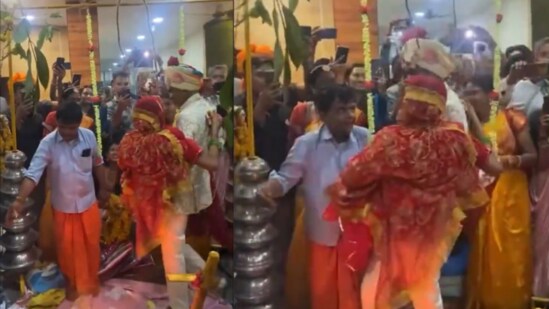 Hospital authorities gave their approval, transforming the OPD area with decorations to host the special ceremony. (X/@3Chandrayaan)
