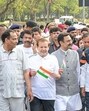 Haryana chief minister Nayab Singh Saini (centre) taking part in the walkathon under the Drug-Free Chandigarh Campaign, in Chandigarh on Saturday. (ANI Photo) Haryana chief minister Nayab Singh Saini (centre) taking part in the walkathon under the Drug-Free Chandigarh Campaign, in Chandigarh on Saturday. (ANI Photo)