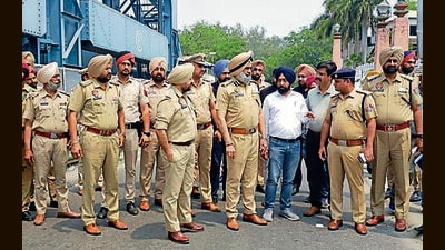 A file photo of Punjab Police personnel inspecting the Nangal dam on May 1 . (Sourced) A file photo of Punjab Police personnel inspecting the Nangal dam on May 1 . (Sourced)