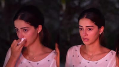 Ananya Panday cries inconsolably at Nirmal Kapoor's funeral. Ananya Panday cries inconsolably at Nirmal Kapoor's funeral.