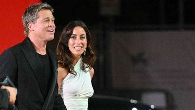 Actor Brad Pitt arrives with girlfriend Ines de Ramon for the red carpet of the movie "Wolfs" presented out of competition during the 81st International Venice Film Festival at Venice Lido, on September 1, 2024. (Photo by Alberto PIZZOLI / AFP) (AFP) Actor Brad Pitt arrives with girlfriend Ines de Ramon for the red carpet of the movie "Wolfs" presented out of competition during the 81st International Venice Film Festival at Venice Lido, on September 1, 2024. (Photo by Alberto PIZZOLI / AFP) (AFP)