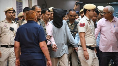 Tahawwur Rana was brought under tight security before Judicial Magistrate First Class Vaibhav Kumar. (AP)