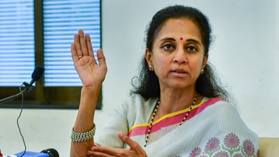 NCP(SP) leader Supriya Sule said that her Air India flight was delayed by more than a hour. (PTI) NCP(SP) leader Supriya Sule said that her Air India flight was delayed by more than a hour. (PTI)