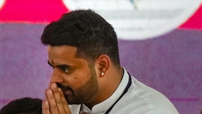 JD(S) MP Prajwal Revanna. JD(S) MP Prajwal Revanna.