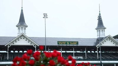 A view of roses in the Winner's Circle in front of the Twin Spires ahead of the 151th Kentucky Derby at Churchill Downs on May 03, 2025 in Louisville, Kentucky. Maddie Meyer/Getty Images/AFP (Photo by Maddie Meyer / GETTY IMAGES NORTH AMERICA / Getty Images via AFP) (Getty Images via AFP) A view of roses in the Winner's Circle in front of the Twin Spires ahead of the 151th Kentucky Derby at Churchill Downs on May 03, 2025 in Louisville, Kentucky. Maddie Meyer/Getty Images/AFP (Photo by Maddie Meyer / GETTY IMAGES NORTH AMERICA / Getty Images via AFP) (Getty Images via AFP)