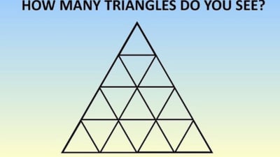 Can you count all the triangles in this tricky puzzle? (Instagram/polls.viral) Can you count all the triangles in this tricky puzzle? (Instagram/polls.viral)