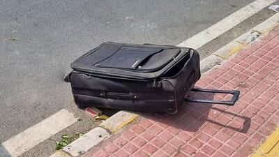 The trolley bag in which the body was found. (Parveen Kumar/HT Photo)