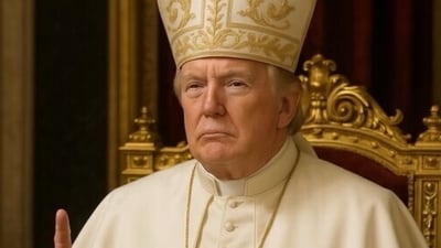 Donald Trump shared an AI-generated image of himself dressed in papal attire. (Truth Social/ Donald Trump) Donald Trump shared an AI-generated image of himself dressed in papal attire. (Truth Social/ Donald Trump)