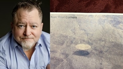A photo of a supposed 1,000-foot UFO near Four Corners went viral, but critics debunked it as crop circles. (X)