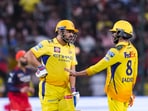 Chennai Super Kings' MS Dhoni and Ravindra Jadeja during IPL 2025 match against Royal Challengers Bengaluru at M Chinnaswamy Stadium Chennai Super Kings' MS Dhoni and Ravindra Jadeja during IPL 2025 match against Royal Challengers Bengaluru at M Chinnaswamy Stadium
