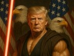 The photo of Donald Trump shared by the White House on Star Wars Day appears to show him as a Sith Lord.