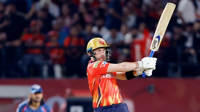 Punjab were handed an early blow at Dharamsala, where they have lost the last times they played here, with explosive opener Priyansh Arya falling in the first over. However, Josh Inglis then came in and tonked the first four balls he faced for a four and three sixes. Prabhsimran Singh also scored at a strong rate with the returning Mayank Yadav shredded to pieces by the two batters. Inglis fell in the fifth over, making it two wickets lost in the powerplay for PBKS but they did score a healthy 66 runs in the period as well. (ANI) Punjab were handed an early blow at Dharamsala, where they have lost the last times they played here, with explosive opener Priyansh Arya falling in the first over. However, Josh Inglis then came in and tonked the first four balls he faced for a four and three sixes. Prabhsimran Singh also scored at a strong rate with the returning Mayank Yadav shredded to pieces by the two batters. Inglis fell in the fifth over, making it two wickets lost in the powerplay for PBKS but they did score a healthy 66 runs in the period as well. (ANI)