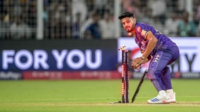 Chasing 207 runs, RR were restricted to 205/8 in 20 overs, with the match being decided in the final delivery. (AFP) Chasing 207 runs, RR were restricted to 205/8 in 20 overs, with the match being decided in the final delivery. (AFP)