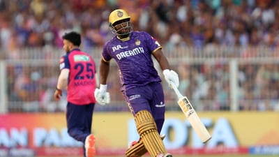 IPL 2025, KKR vs RR: Andre Russell played an unbeaten 57-run knock off 25 balls (REUTERS)