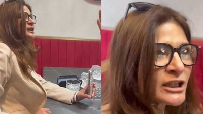 Safina Khan and Asad Malik reportedly clashed during a press conference by a PTI party leader. (@AsadAliReporter/X) Safina Khan and Asad Malik reportedly clashed during a press conference by a PTI party leader. (@AsadAliReporter/X)