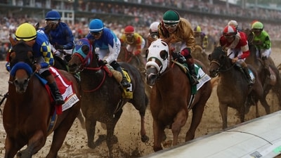 Horses compete in the 151st running of the Kentucky Derby at Churchill Downs in Louisville, Kentucky. (AFP) Horses compete in the 151st running of the Kentucky Derby at Churchill Downs in Louisville, Kentucky. (AFP)