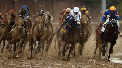 The field comes out of the fourth turn during the 151st running of the Kentucky Derby at Churchill Downs on May 03, 2025 in Louisville, Kentucky. (AFP) The field comes out of the fourth turn during the 151st running of the Kentucky Derby at Churchill Downs on May 03, 2025 in Louisville, Kentucky. (AFP)