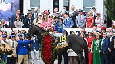 Sovereignty, ridden by jockey Junior Alvarado, wins the 151st Kentucky Derby, Saturday, May 3, 2025, at Churchill Downs in Louisville. (AP) Sovereignty, ridden by jockey Junior Alvarado, wins the 151st Kentucky Derby, Saturday, May 3, 2025, at Churchill Downs in Louisville. (AP)