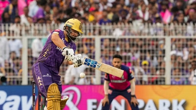 Initially, KKR posted 206/4 in 20 overs. (PTI) Initially, KKR posted 206/4 in 20 overs. (PTI)