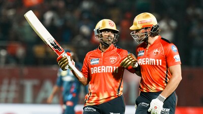 Shashank then provided the perfect finish, remaining unbeaten on 33 off 15 balls. (PTI) Shashank then provided the perfect finish, remaining unbeaten on 33 off 15 balls. (PTI)