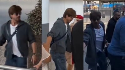 Shah Rukh Khan was spotted at the New York airport ahead of the Met Gala 2025. Shah Rukh Khan was spotted at the New York airport ahead of the Met Gala 2025.