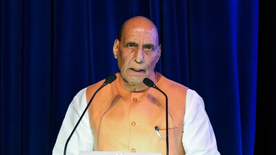Defence Minister Rajnath Singh speaking at the ‘Arjan Singh Memorial Lecture’, at Air Force Auditorium in New Delhi on Wednesday. (ANI) Defence Minister Rajnath Singh speaking at the ‘Arjan Singh Memorial Lecture’, at Air Force Auditorium in New Delhi on Wednesday. (ANI)
